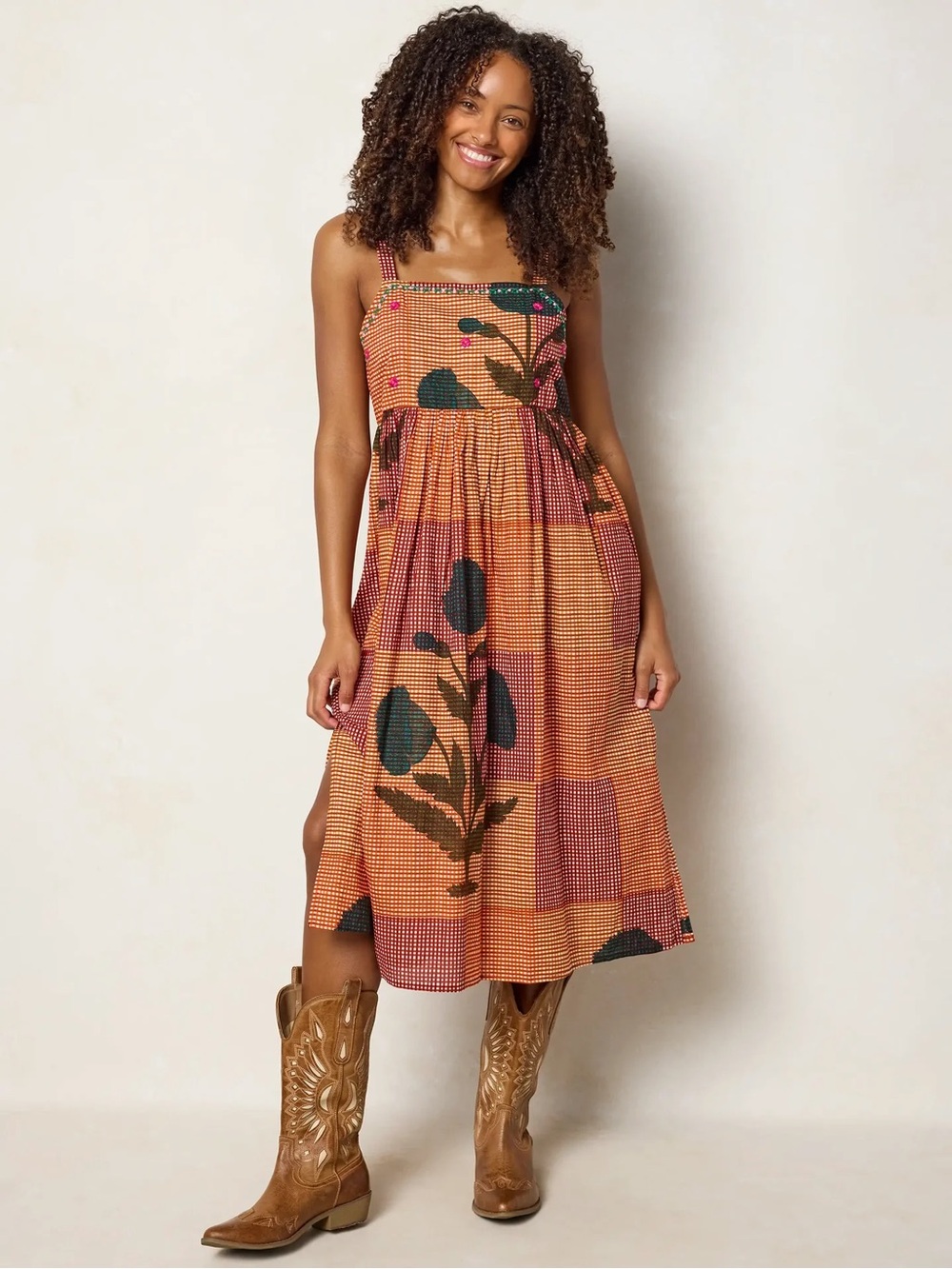 Natural Life Natalie Embroidered Cotton Midi Dress XS NWT NEW WITH TAGS - Picture 6 of 11